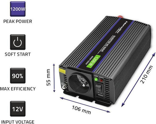 Qoltec Car Battery Charger 12V