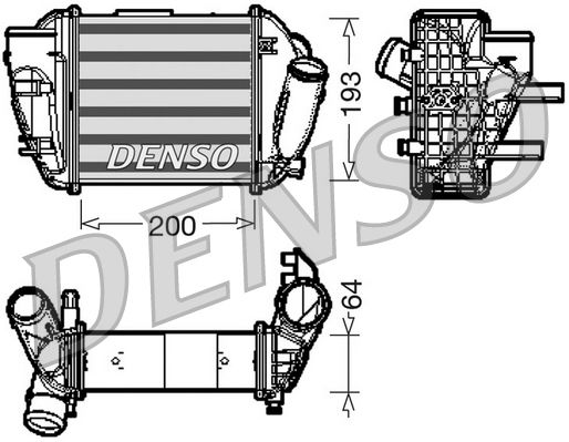 Intercooler Audi A4 8e2 B6 Denso Dit02005