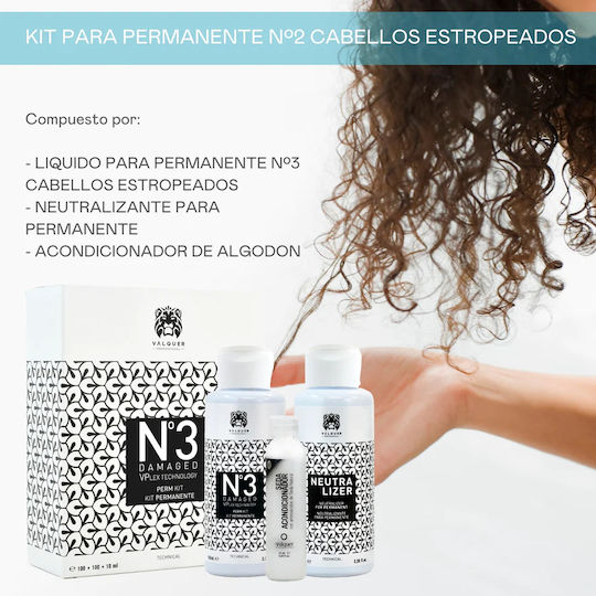 Kit Permanent No 3 Păr Deteriorat 100+100+10 Ml Valquer