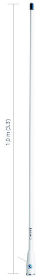 Eval Marine Antenna AM/FM Radio Κεραία Σκάφους AM-FM Fiberglass 88-108Mhz 0.9 m