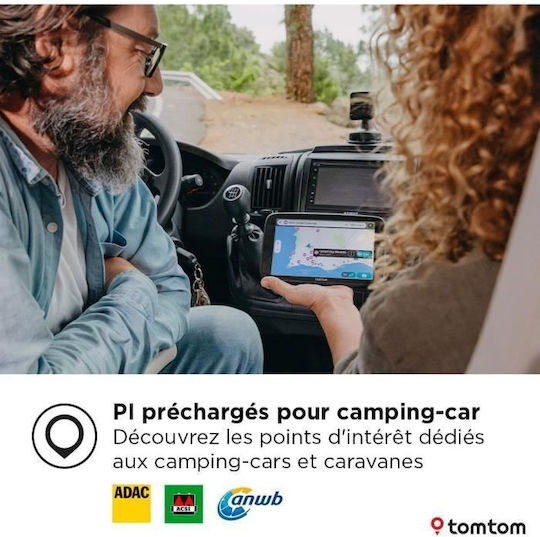 TomTom 7" Display GPS Device Go Camper Max with Bluetooth / Wi-Fi / USB and Card Slot
