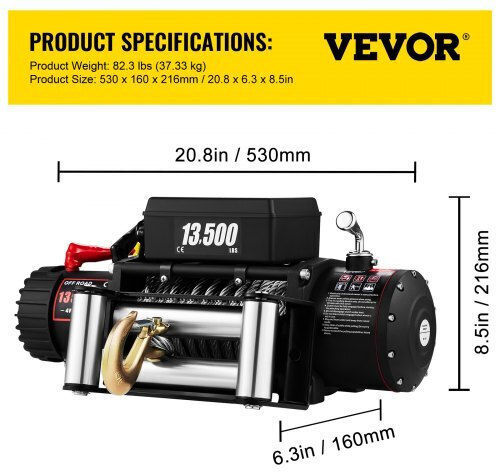 Vevor Elektrisch 4x4 Fahrzeugwinde 12V