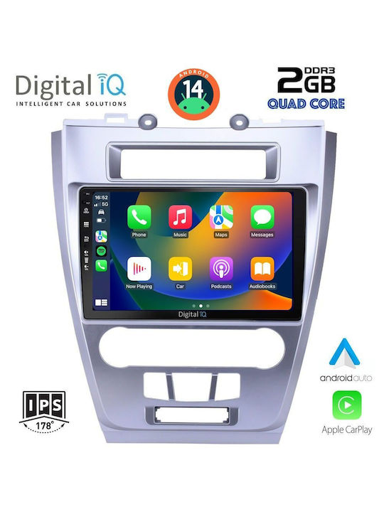 Digital IQ Car Audio System for Ford Fusion 2012-2017 (Bluetooth/USB/WiFi/GPS/Apple-Carplay/Android-Auto) with Touch Screen 10"