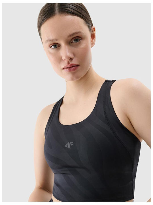 Top Crop Sportiv Dri-Fit Fără Mâneci Negru