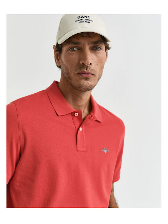 Polo Short Sleeve Blouse Brick Red