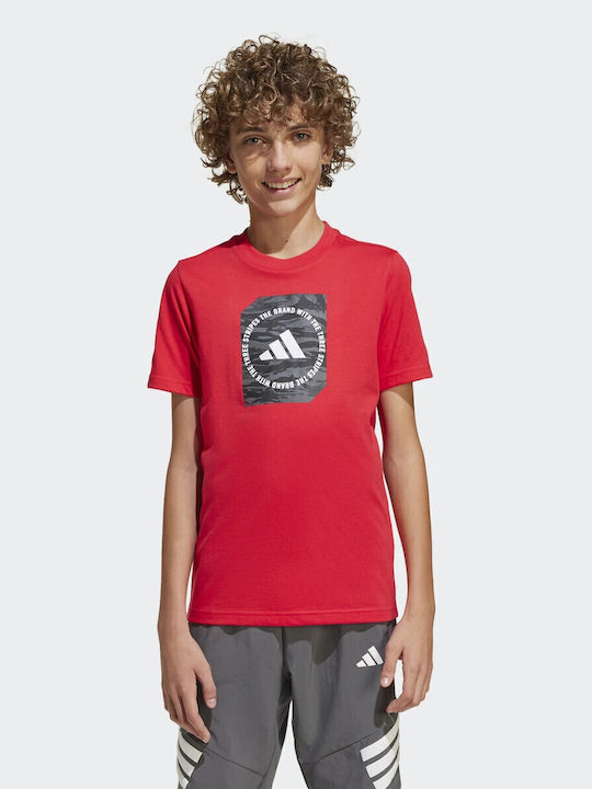Παιδικό T-shirt Κόκκινο Camo Box