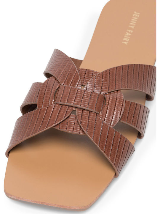 Flache Sandalen für Damen in Braun Farbe