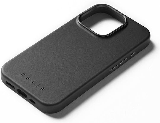 Mujjo Umschlag Rückseite Leder 1mm Schwarz (iPhone 17 Pro / iPhone 16 Pro)