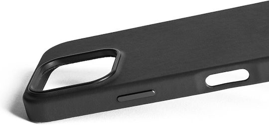 Mujjo Umschlag Rückseite Leder 1mm Schwarz (iPhone 17 Pro / iPhone 16 Pro)