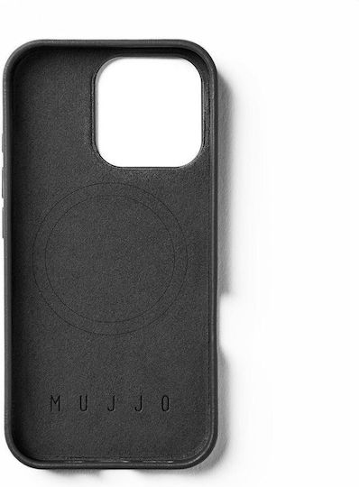 Mujjo Umschlag Rückseite Leder 1mm Schwarz (iPhone 17 Pro / iPhone 16 Pro)