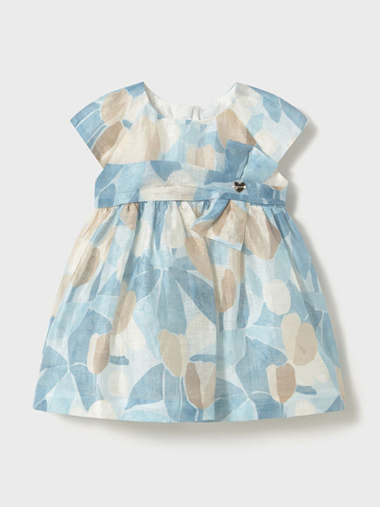 Kinderkleid Kurzärmelig Leinen Blue
