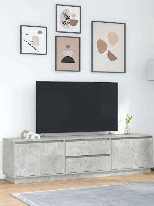Έπιπλο Τηλεόρασης με Φωτισμό LED Γκρι Μ193.5xΠ41xΥ50cm