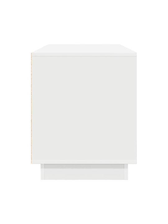 Έπιπλο Τηλεόρασης με Φωτισμό LED Λευκό Μ100xΠ41xΥ50cm
