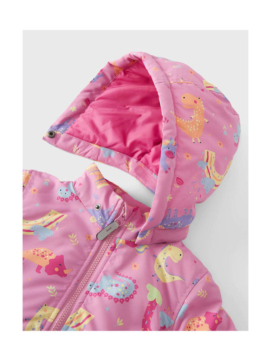 Name It Kinderjacke mit Kapuze Dino Pink