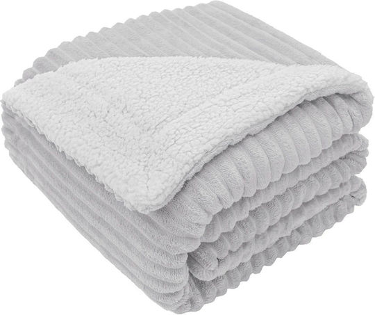 Furry Single Blanket 160x220cm Grey