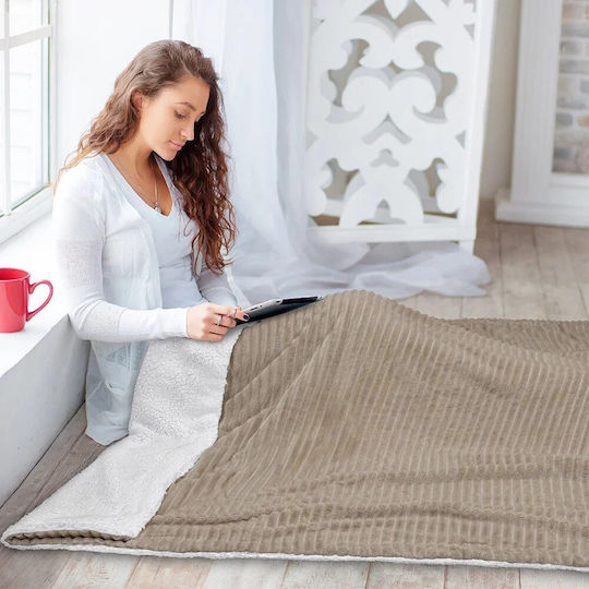 Κουβέρτα Γούνινη Υπέρδιπλη 220x240εκ. Γκρεζ Taupe