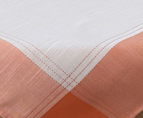 Linea Home Tischtuch Leinen Fleur Orange 140x140cm