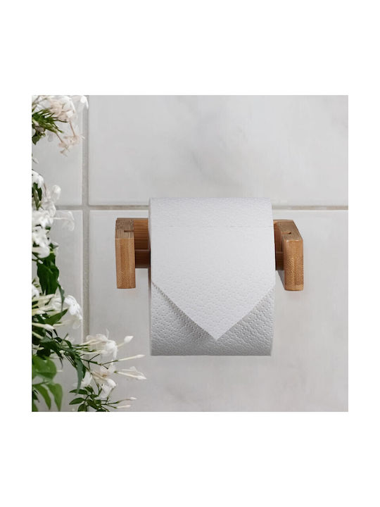 Relaxdays An der Wand montiert Badezimmer-Accessoire-Set Bamboo Beige