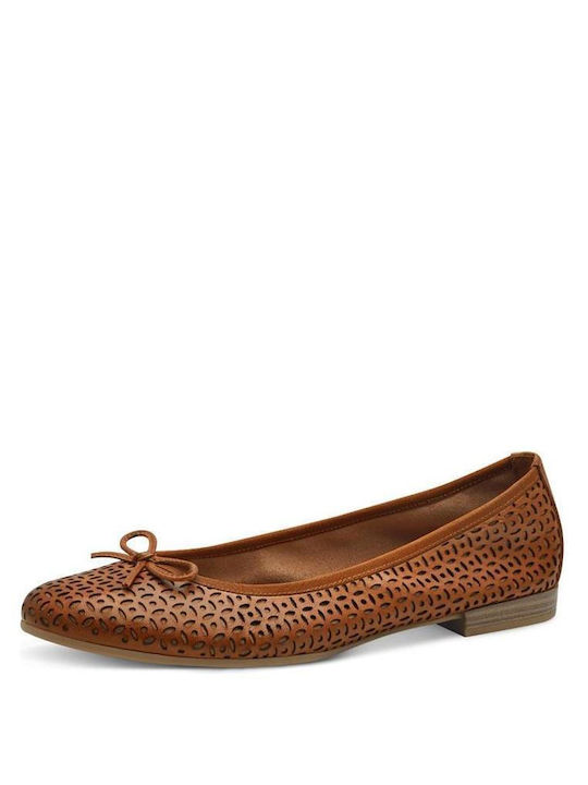 Tamaris Synthetic Leather Pointy Ballerinas Brown