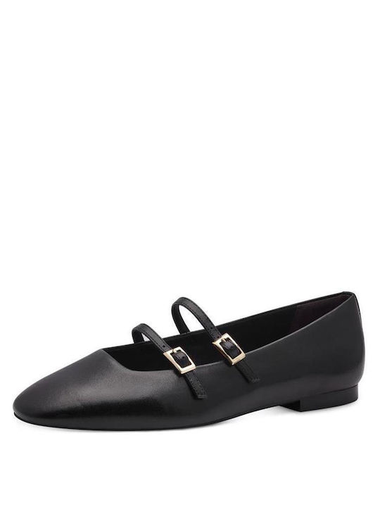 Tamaris Leather Ballerinas Black