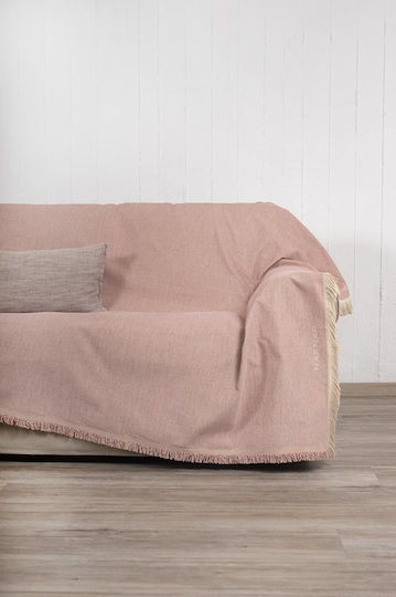 Naf Naf Highline Sofa Throw 2 Seater Chenille 180x250cm Powder