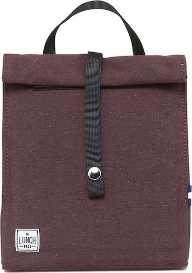 The Lunch Bags Lunchbags Σχολικό Ισοθερμικό Τσαντάκι Φαγητού Χειρός 8lt Μπορντό 26x19x28εκ.