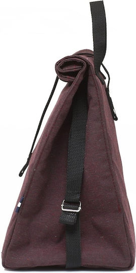 The Lunch Bags Lunchbags Σχολικό Ισοθερμικό Τσαντάκι Φαγητού Χειρός 8lt Μπορντό 26x19x28εκ.