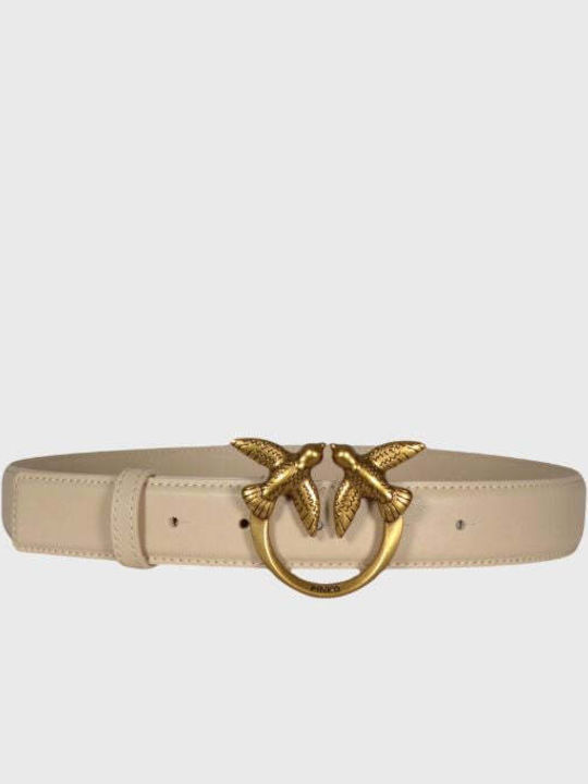 Love Berry H3 Leather Women's Belt Beige