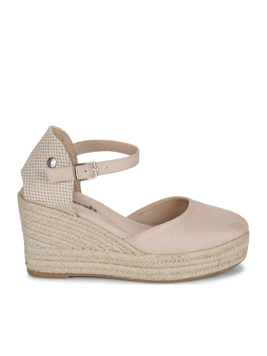 Damenplattformen im Espadrilles-Stil Beige
