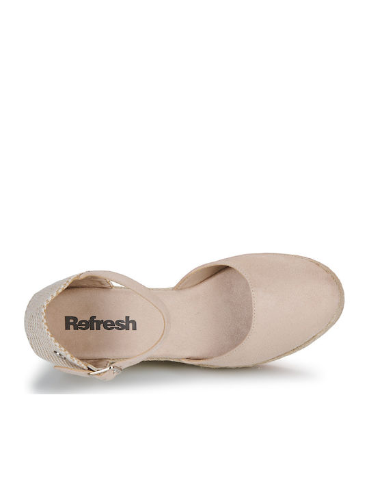 Damenplattformen im Espadrilles-Stil Beige