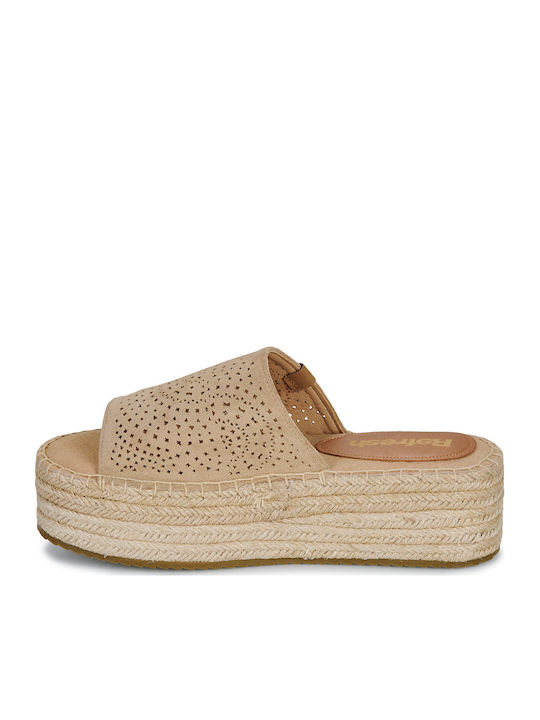 Flache Sandalen für Damen in Beige Farbe