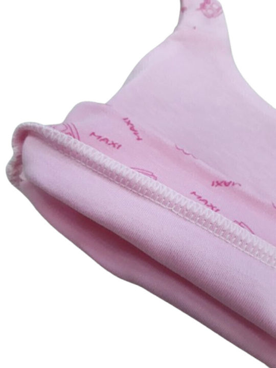 Kinder Mütze Stoff Rosa für Neugeborene