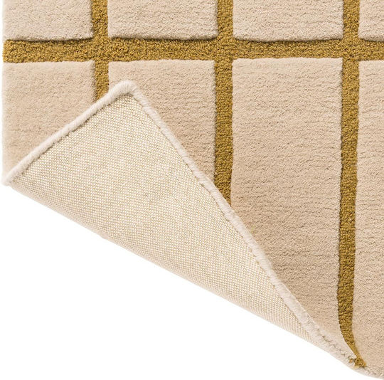 Marimekko Tiiliskivi 132906 Handgefertigt Teppich Rechteckig Synthetisch,Polyester/Cotton/Leather Bronze Yellow
