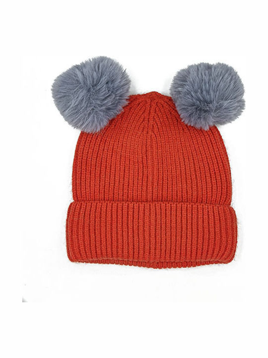 Kids Beanie Knitted Beige
