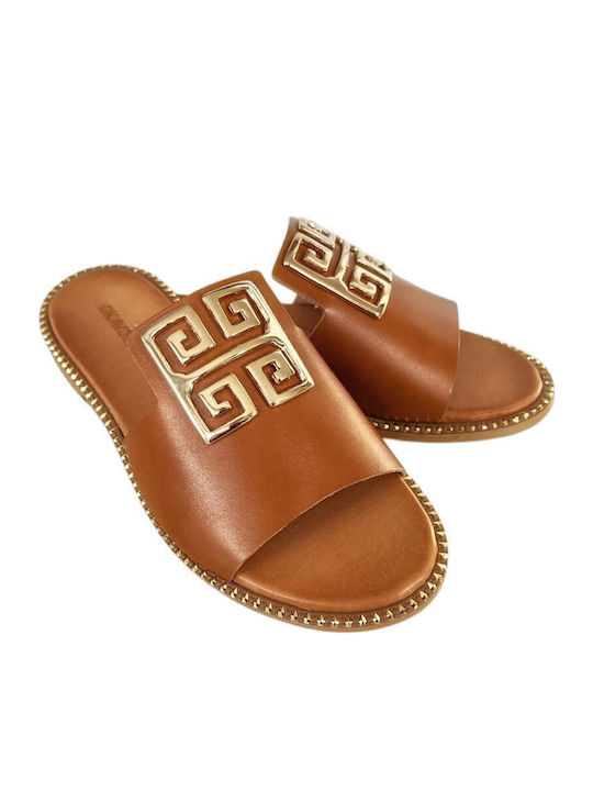 Sandale Casual Damă Din Piele Tabac Maro