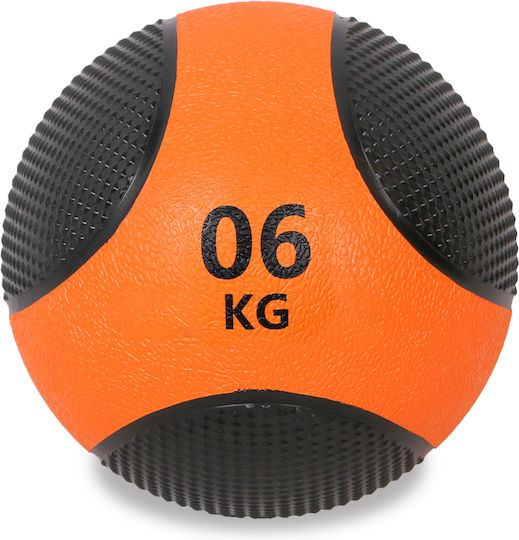 MegaFitness Μπάλα Medicine 24cm , 6kg σε Μαύρο Χρώμα