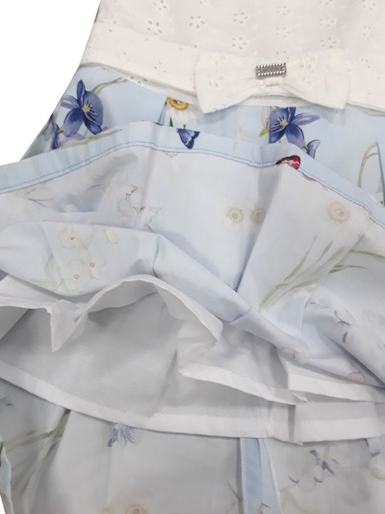 Παιδικό Φόρεμα Κοντομάνικο White, Blue