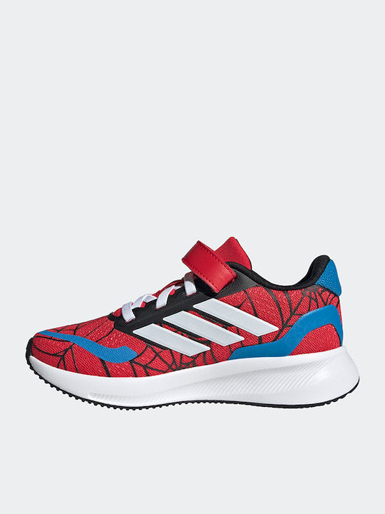 Marvel Spider-Man Runfalcon 3.0 Kids Sports Shoes Running with Hoop & Loop Closure Pure Ruby / Cloud White / Bright Blue