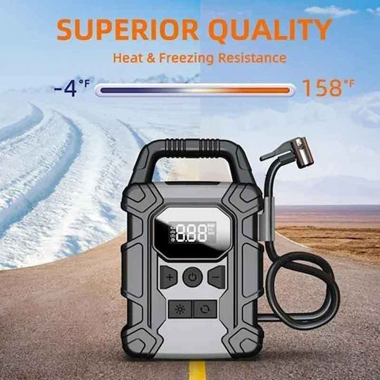 Andowl Τρόμπα Αυτοκινήτου Power Bank Inflatable Pump με Καλώδιο Αναπτήρα 12V