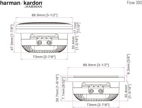 Harman Kardon Set Auto-Lautsprecher FLOW 300S 3" mit 60W RMS (Mittelklasse)