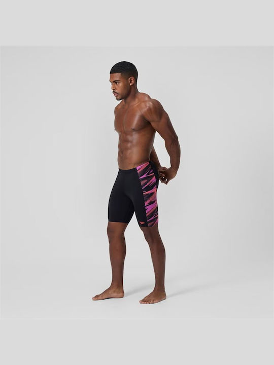Speedo Hyperboom Panel Ανδρικό Αγωνιστικό Jammer Μαγιό Κολύμβησης Μαύρο