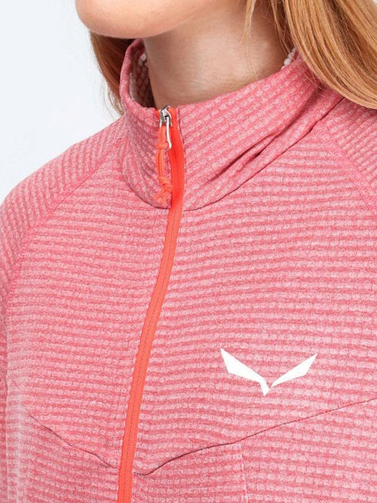 Pedroc Pl R Fz Fleece Γυναικεία Ζακέτα με Φερμουάρ σε Ροζ Χρώμα