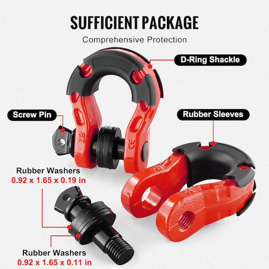Vevor Vevor Car Tow Hook Red