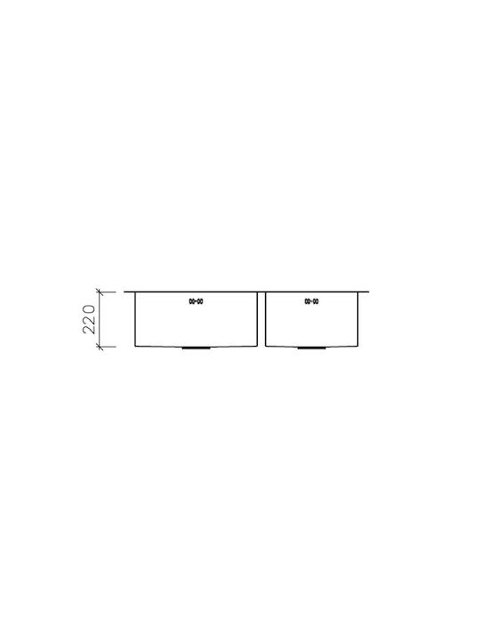Macart Star 10 N-175 Drop-In Chiuvetă Dreapta Inox Satinat L86xW51.5cm Argintiu