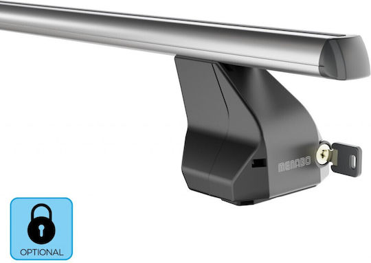 Menabo Bare De Acoperiș Din Aluminiu 112 Cm Pentru Mercedes-Benz Citan 5D 2012+ Set Cu Picioare Argintii