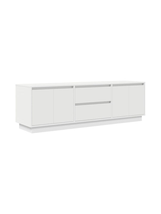 TV-Ständer mit LED-Beleuchtung Weiß M160.5xT41xH50cm