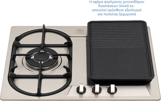 La Germania Natural Gas Cooktop Autonomous 59x50εκ. Silver