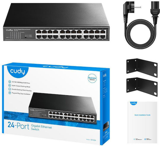 Cudy GS1024 v1 Unmanaged L2 Switch με 24 Θύρες Gigabit (1Gbps) Ethernet