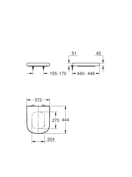 Grohe Καπάκι Λεκάνης Soft Close Πλαστικό Λευκό
