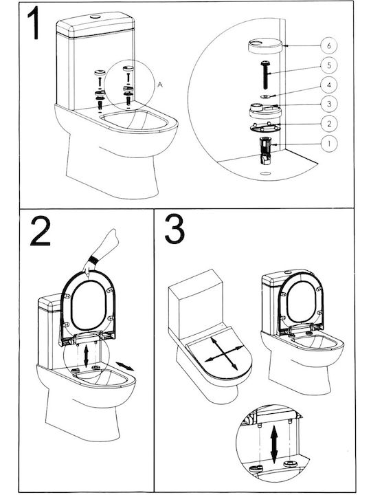 Elvit Plastic Soft Close Toilet Slim Seat White 40-45cm